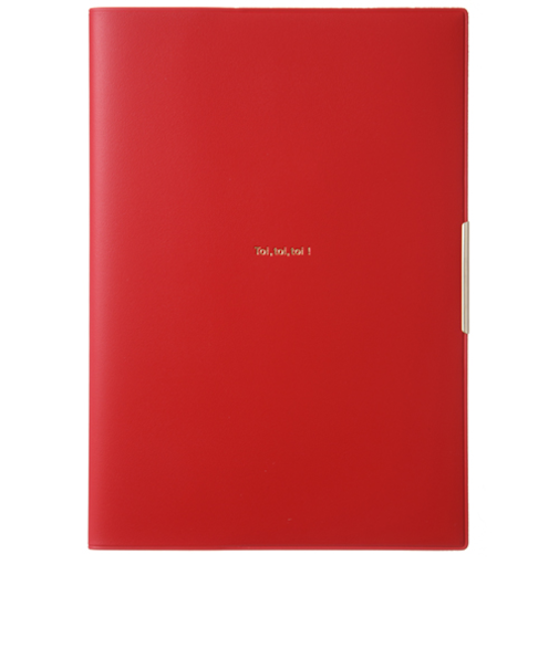 【2025年9月始まり】　ラコニック（LACONIC）　仕事計画　トイトイトイ　A5　マンスリーブロック　LAMS87-200　レッド　月曜始まり