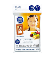 プラス（PLUS）　インクジェットプリンター用紙　超きれいな光沢紙　L判　46－082　50枚入