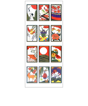 オクヤマ　和風シール　JP315　花札