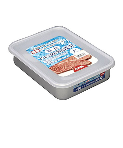 谷口金属工業　蓋つきアルミ保存容器　浅型　大