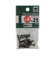 八幡ねじ（YAHATA）　ブロンズさら木ねじ　3.8×25