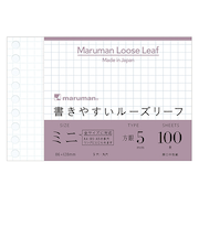 マルマン（maruman）　ルーズリーフ　ミニ　B7変型　5mm方眼罫　L1432　100枚入