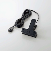 エレコム（ELECOM）　シャッター雷ガード付クリップタップ　5ｍ　ブラック