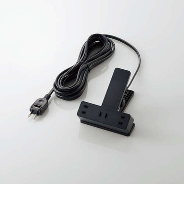 エレコム（ELECOM）　シャッター雷ガード付クリップタップ　5ｍ　ブラック