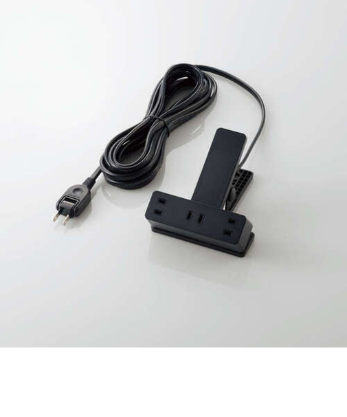 エレコム（ELECOM）　シャッター雷ガード付クリップタップ　5ｍ　ブラック