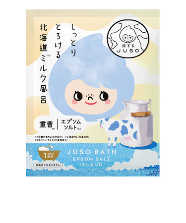 旅するJUSO　重曹バスパウダー（JUSO　BATH　POWDER）　北海道のミルク風呂　30g