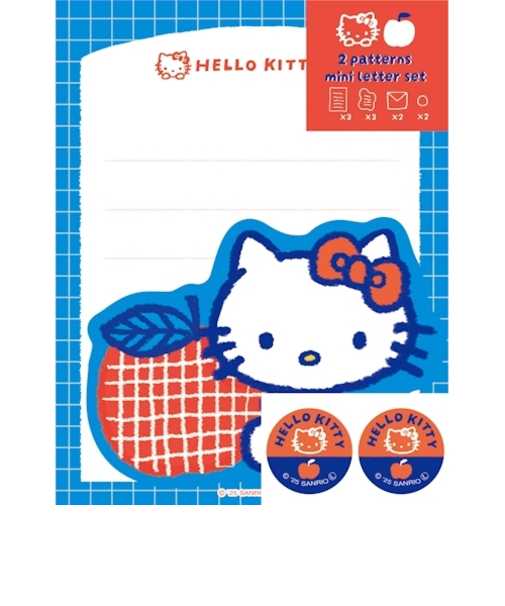 古川紙工　ダイカットミニレターセット　サンリオキャラクターズフルーツマーケット　SS30　ハローキティ