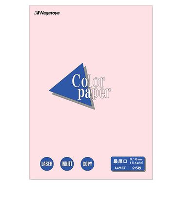 長門屋商店　カラーペーパー　A4　最厚口　さくら　ナ－3519