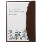 【お買い得】　【2025年9月始まり】　ラコニック（LACONIC）　仕事計画　ボタニカル　A5　マンスリーブロック　LAMS86-170　ブラウン　月曜始まり