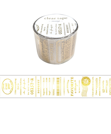 マインドウェイブ　クリアテープ　箔押し　30mm幅　95170　receipt