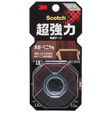 3M　スコッチ　超強力両面テープ　木材・ベニア用　KMZ‐19R　19mm×1.5m