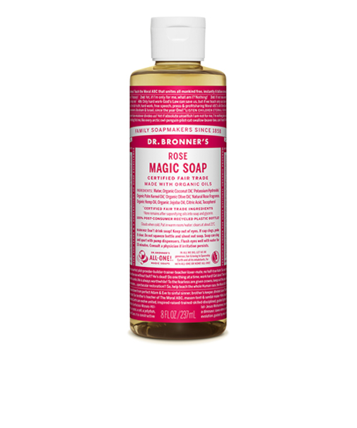 ドクターブロナー（DR.BRONNER’S）　マジックソープ　ローズ　S　237mL