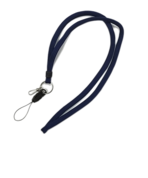 コスモ　名札用ループ　携帯ストラップ付　紺
