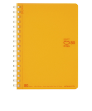 コクヨ（KOKUYO）　ソフトリング　ドットB罫　A6　ス－SV358BT－YR　橙　80枚