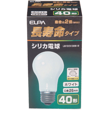 エルパ（ELPA）　長寿命シリカ　LW100V38W－W　ホワイト