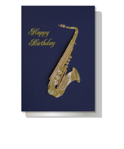 リーフワークカンパニー　バースデーカード　ハンドメイド　サックス　42－103