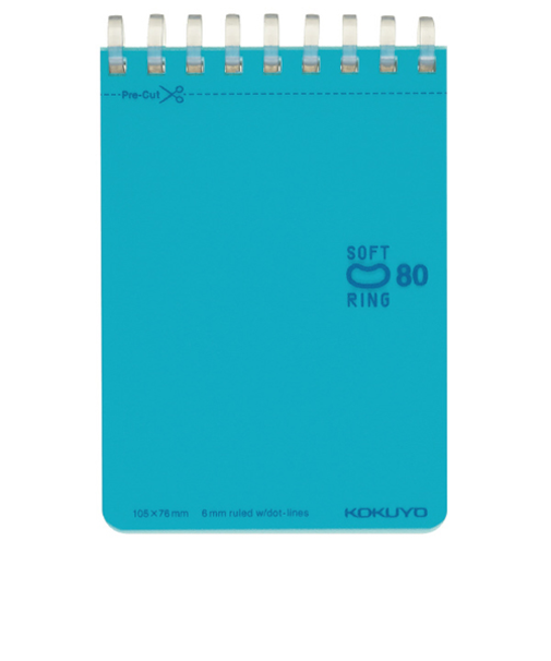 コクヨ（KOKUYO）　ソフトリング　ドット　B罫　A7　メ－SV378BT－LB　80枚　空