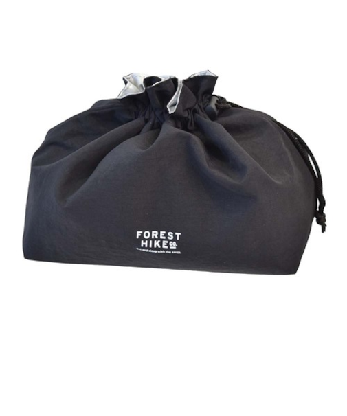 サブヒロモリ　フォレストハイク　抗菌片引き巾着　PCA3688－20　ブラック