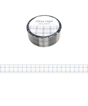 マインドウェイブ　クリアテープ　15mm幅　95181　blue　check