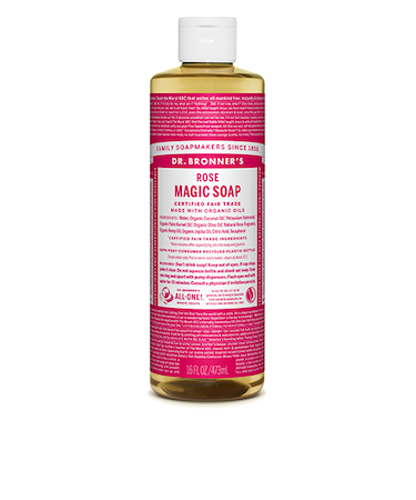 ドクターブロナー（DR.BRONNER’S）　マジックソープ　ローズ　M　473mL
