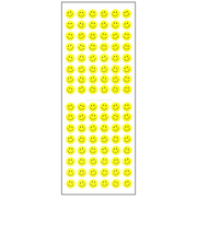 オクヤマ　クリアーシール　SC176　ミニスマイル黄