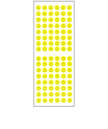 オクヤマ　クリアーシール　SC176　ミニスマイル黄