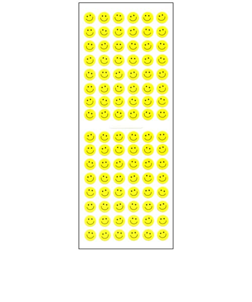 オクヤマ　クリアーシール　SC176　ミニスマイル黄