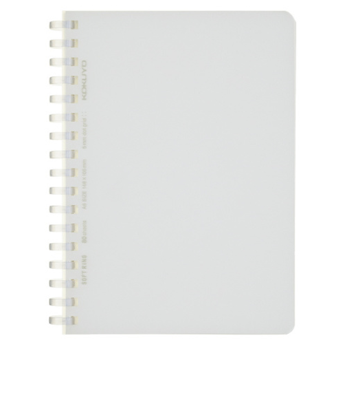 コクヨ（KOKUYO）　ソフトリング　方眼ドット罫　A6　ス－SV558WT－T　透明　80枚