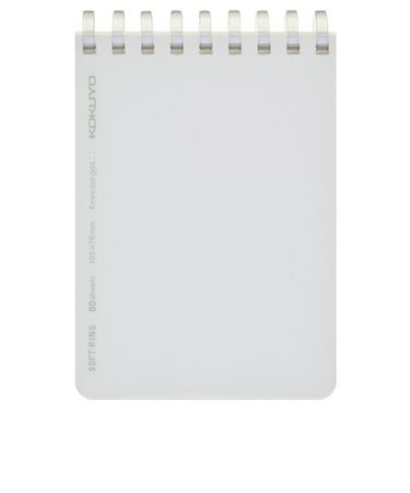 コクヨ（KOKUYO）　ソフトリング　ドット　方眼　A7　メ－SV578WT－T　80枚　透明