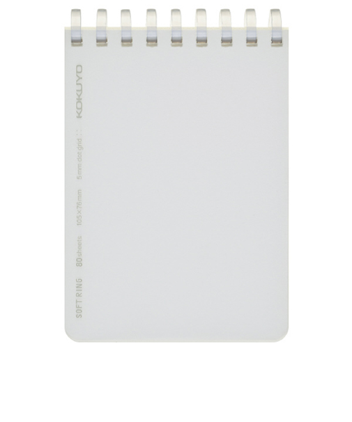 コクヨ（KOKUYO）　ソフトリング　ドット　方眼　A7　メ－SV578WT－T　80枚　透明