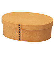 ミタニ　抗菌わっぱ　小判　一段　ランチボックス　大　白木