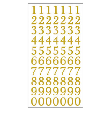 クローズピン　文字シール　数字・金箔　US16146