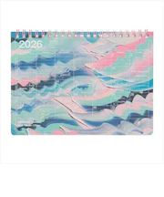 【2026年1月始まり】 マークス(MARK'S) ノートブックカレンダー S 岡村芳樹 マンスリーブロック 26WDR-NB5-OBL Summer Wave
