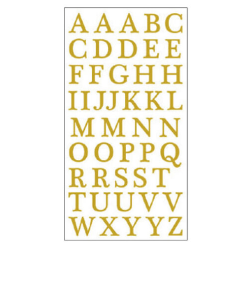 クローズピン　文字シール　英文字・金箔　US16145