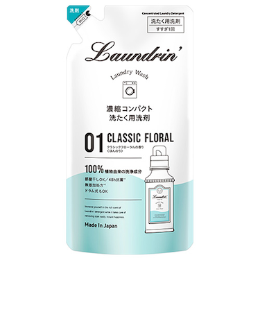 ランドリン　WASH　洗たく用洗剤　クラシックフローラル　詰め替え　360g