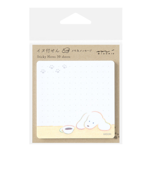 ミドリ（MIDORI）　付せん紙　コーヒーとイヌ柄　19098006
