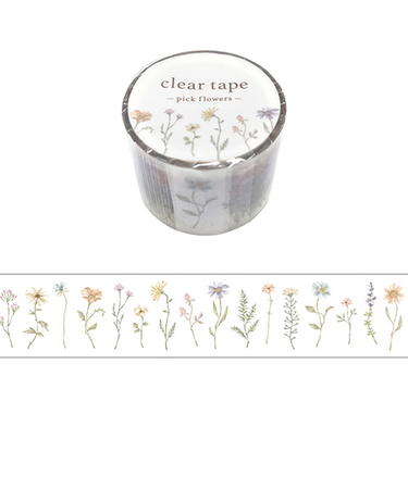 マインドウェイブ　クリアテープ　30mm幅　95192　pick　flowers