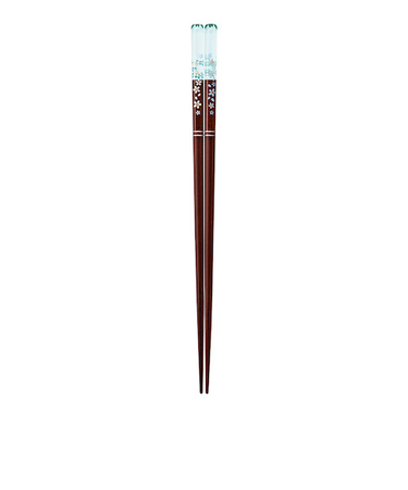 イシダ　箸　アクリア桜色　ブルー　23.5cm