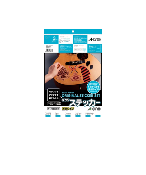 エーワン（A-one）　手作ステッカー　透明タイプ　28873