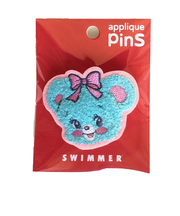 S＆C　スイマー（SWIMMER）　ふんわり刺繍のさがらピンバッチ　MMR-93　くま