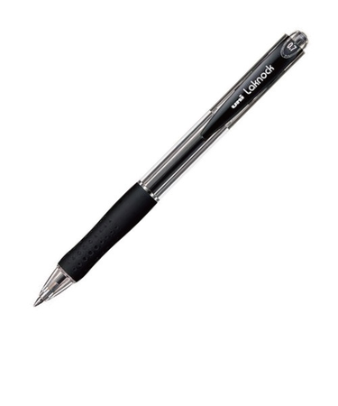 三菱鉛筆　VERY楽ノック　油性ボールペン　細字0.7mm　SN10007　黒