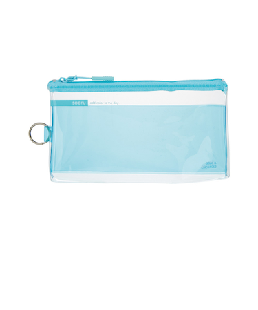 リヒトラブ（LIHIT　LAB.）　soeru　クリヤーペンケース　A8100－14　アイスブルー