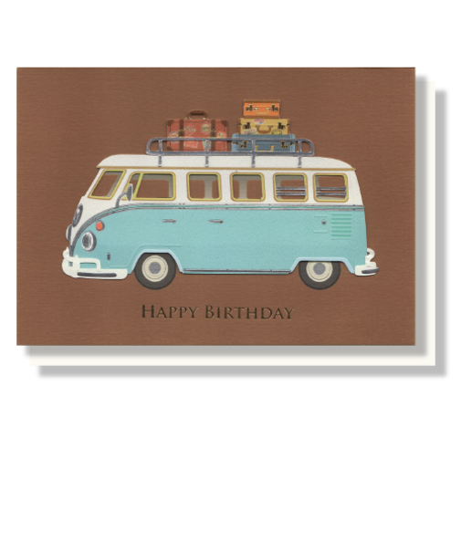 リーフワークカンパニー　ハンドメイド　バースデーカード　25‐214　レトロバス