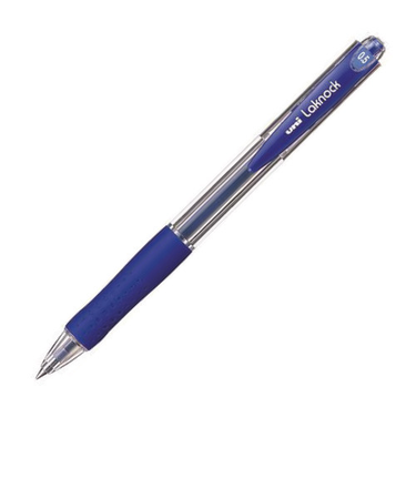 三菱鉛筆　VERY楽ノック　油性ボールペン　極細0.5mm　青