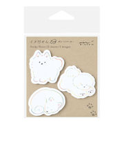 ミドリ（MIDORI）　付せん紙　ポイント　白いイヌ柄　19091006