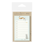 ミドリ（MIDORI）　付せん紙　やること　ネコ柄　緑　19093006