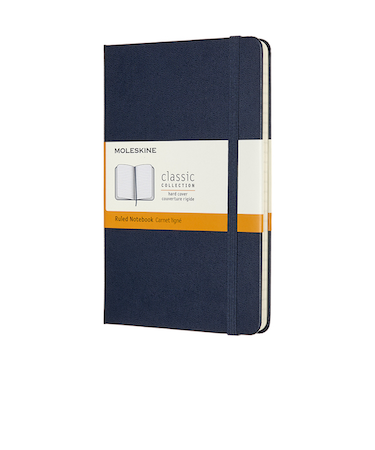 モレスキン（MOLESKINE）　クラシックノートブック　ハードカバー　横罫　ミディアムサイズ　サファイアブルー
