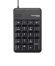 エレコム（ELECOM）　USBテンキーボード　TK-TCM011BK　ブラック