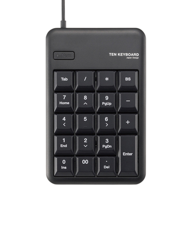 エレコム（ELECOM）　USBテンキーボード　TK-TCM011BK　ブラック