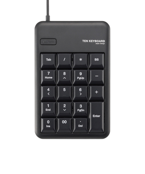 エレコム（ELECOM）　USBテンキーボード　TK-TCM011BK　ブラック